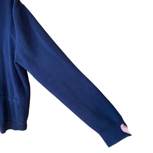 British Khaki Shawl Collar Cardigan Sweater Navy Blue Men’s XL 100% Cotton - Picture 6 of 8